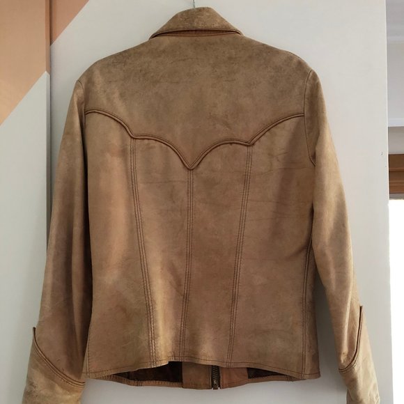 Distressed Classic Leather Jacket - Picture 1 of 4
